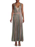 Missoni Sleeveless Long Striped Silk Dress