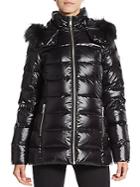 Marc New York By Andrew Marc Fox Fur-trimmed Puffer Coat