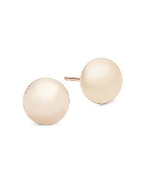 Saks Fifth Avenue Flat Ball 14k Rose Gold Earrings