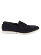 Canali Suede Penny Loafers
