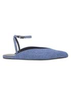 Balenciaga Ankle-strap Denim Flats