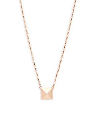 Ef Collection 14k Rose Gold Pyramid Necklace