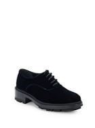 Jil Sander Lace-up Round-toe Velvety Loafers