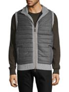 Amicale Wool Cashmere Quilted Vest
