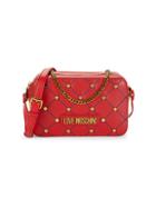 Love Moschino Mini Studded Faux Leather Shoulder Bag
