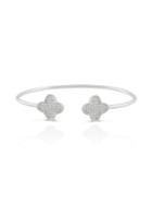 Saks Fifth Avenue Jankuo Crystal Clover Cuff Bracelet