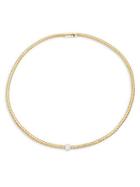 Roberto Coin Diamond Link Yellow Gold Mesh Necklace