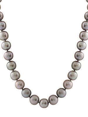 Masako Pearls 8-8.5mm Grey Pearl & 14k Yellow Gold Necklace