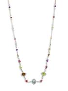 Judith Ripka Sterling Silver & Multi Gemstone Necklace