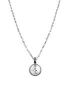 Alex Woo Diamond And Sterling Mini Letter T Silver Necklace