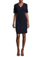 Adrianna Papell Solid Ruched Dress