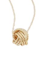 Saks Fifth Avenue Love Knot 14k Yellow Gold Pendant Necklace