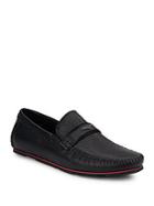 Zanzara Perforated Pebble Leather Loafers