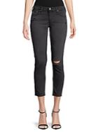 Ag Adriano Goldschmied Distressed Crop Jeans