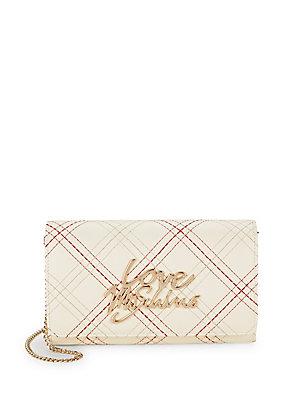 Love Moschino Check Faux Leather Bag