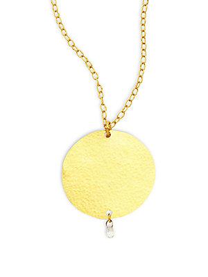 Gurhan Lush Hues Diamond Briolette & 24k Yellow Gold Pendant Necklace