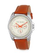 Ted Baker Round Leather Strap Watch