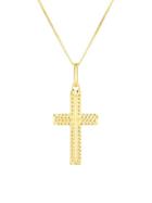 Sphera Milano 14k Yellow Gold Italian Cross Pendant Necklace