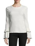 English Factory Modest Bell Sleeve Top