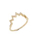 Ef Collection 14k Yellow Gold & Diamond Electric Zig-zag Ring