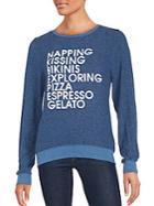 Wildfox Favorite List Long Sleeve Pullover