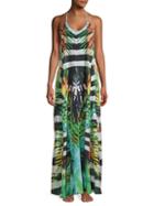 La Moda Clothing True Colours Tropical Long Cover-up Dress