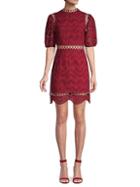 Avantlook Lace Cotton Blend A-line Dress