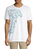 Versace Embroidered Logo Crew T-shirt
