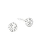 Ef Collection White Diamonds & 14k White Gold Earrings