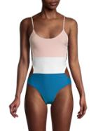Pilyq Colorblock Cutout One-piece Swimsuit