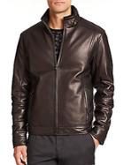 Saks Fifth Avenue Collection Reversible Leather Jacket