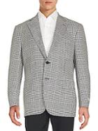 Canali Checkered Wool & Silk Blazer