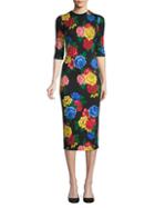 Alice + Olivia Delora Floral Fitted Dress