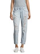 Ag Adriano Goldschmied Nikki Distressed Relaxed Skinny Crop Jeans