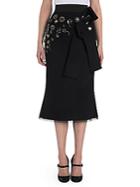 Dolce & Gabbana Button Appliqu&eacute; Bow Detail Skirt