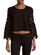Allison New York Lace Flare Sleeve Top