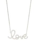 Saks Fifth Avenue 14k White Gold & Diamond Love Pendant Necklace