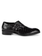Jo Ghost Embossed Leather Monk Strap