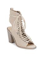 Dolce Vita Lira Sand Perforated Leather Ankle Boots