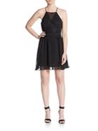 Bcbgeneration Lace Inset Fit-and-flare Dress