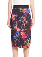 Milly Floral-print Midi Skirt
