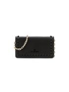 Valentino By Mario Valentino Ibty Studded Leather Shoulder Bag