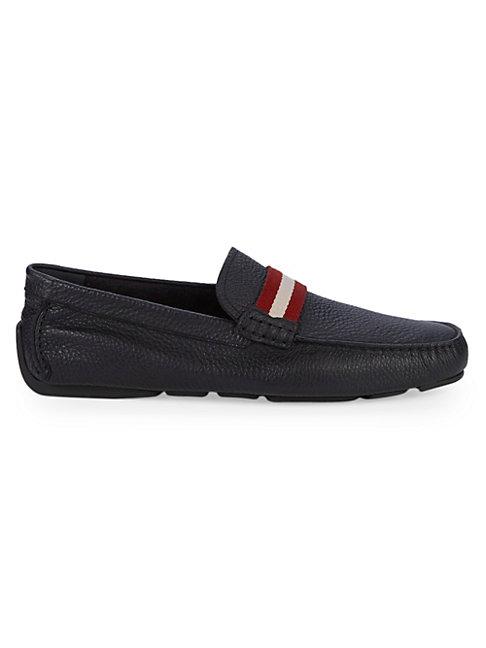 Bally Textured Leather Loafers