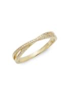 Saks Fifth Avenue 14k Gold Diamond Crisscross Ring