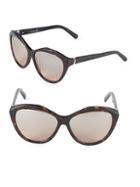 Swarovski 54mm Crystal Cat-eye Sunglasses