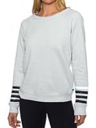 Betsey Johnson Performance Logo Stipe Icy Wash Pullover
