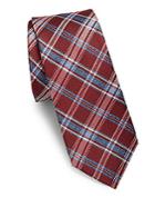 Saks Fifth Avenue Made In Italy Striated Check Silk Tie