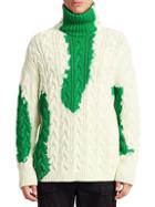Balenciaga Long-sleeve Bleach Turtleneck Sweater