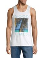 Body Rags Clothing Co Good Times Palm Cotton Tank Top