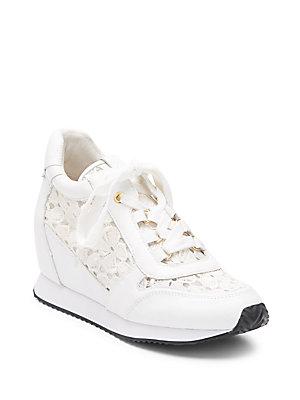Ash Dream Lace Patent Leather-trimmed Sneakers